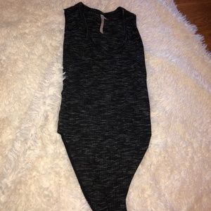 Free People Black Bodysuit